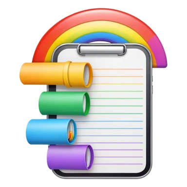 rainbow list of to dos sticker