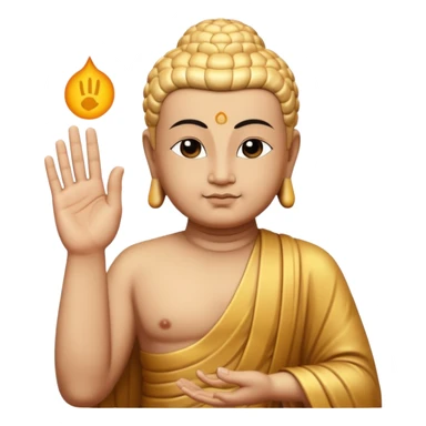 Make Buddha showing rock sign sticker
