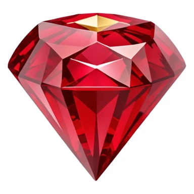 ruby with gold sticker