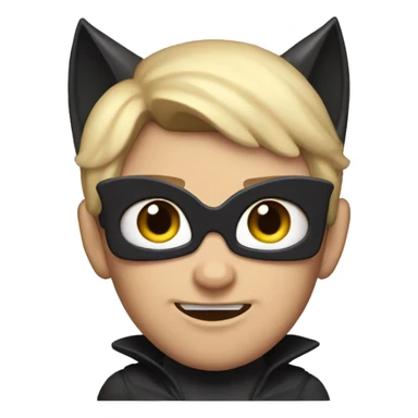 Doofy looking Batman wearing cat ears sticker