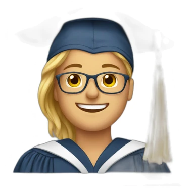 Happy graduate emoji sticker
