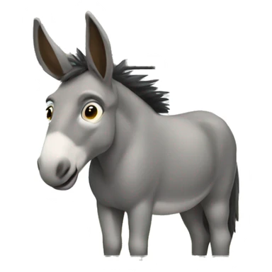 donkey sits behind PC sticker