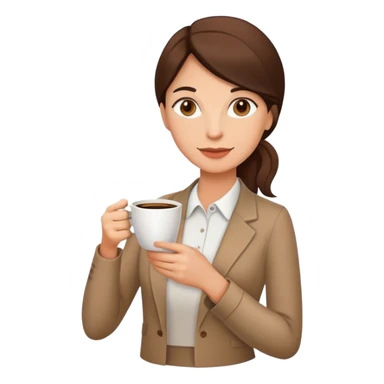 Working girl mom with coffee.  sticker