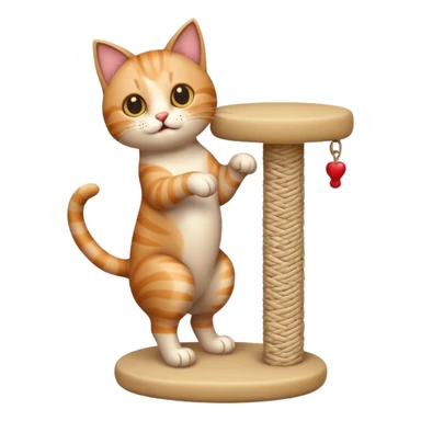Cat Scratching Post sticker