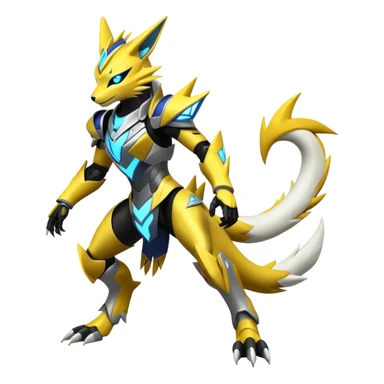 Modern Cyber Renamon-Zeraora full body sticker