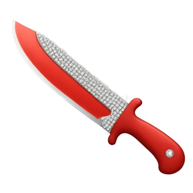 one red knife with rhinestones everywhere  sticker