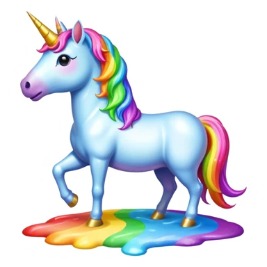 unicorn pukes up a rainbow sticker
