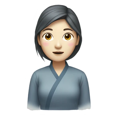 korean woman Water sticker