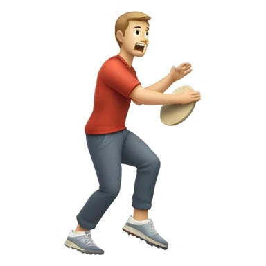 White disc golfer sticker