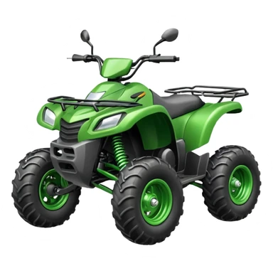 Green quad bike  sticker