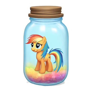 Rainbow Dash from MLP in a jar sticker