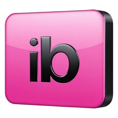 black pink 3d linkedin logo sticker