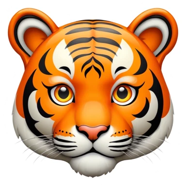 tiger face with GG phrase bubble for Twitch emote sticker