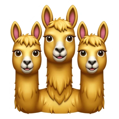 golden three headed llama emoji sticker
