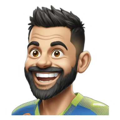laughing virat kohli sticker