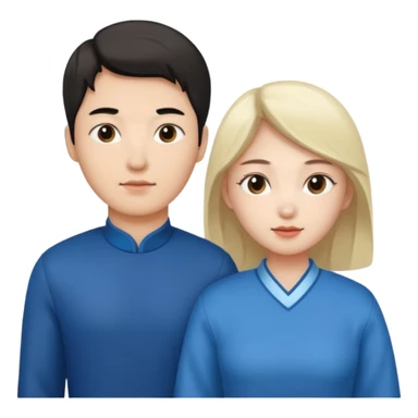 Family korean male x russian female sticker