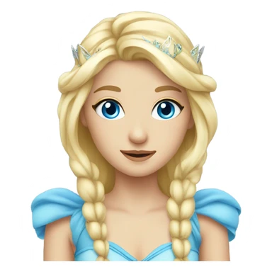 Blond fairy princess blue eyes sticker