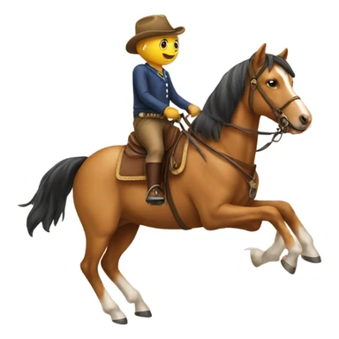 Dog riding a horse sticker