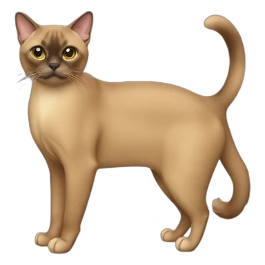 Burmese Cat Full Body sticker