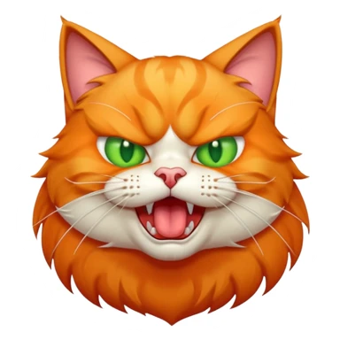 An angry cat with tongue out sticker