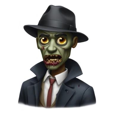 A scary street gangster version of a zombie sticker