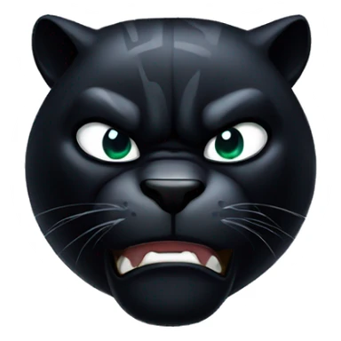 Black panther angry animal sticker