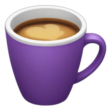 purple coffee cup sticker