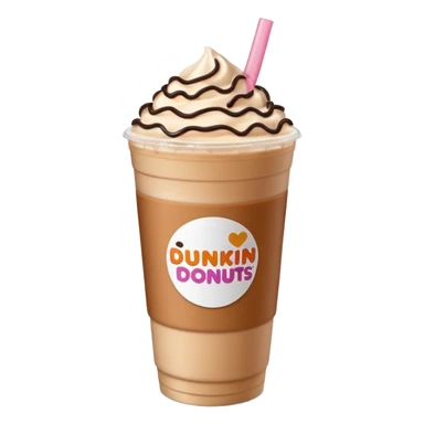 Dunkin’ Donuts iced latte with a carton of coffee milk next to it sticker