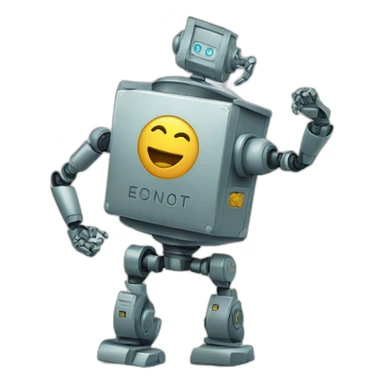 robot flexing money sticker