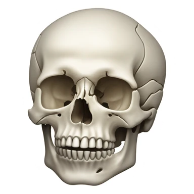 anatomy skull bones sticker