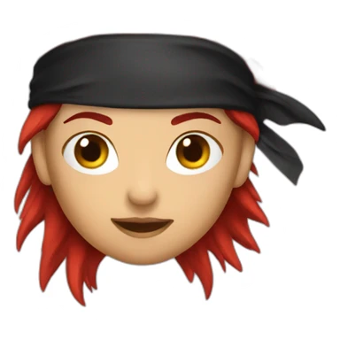 female-pirate-red-mohawk sticker
