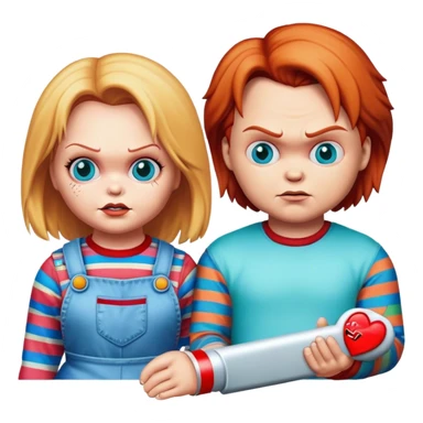 Chucky and tiffany sticker