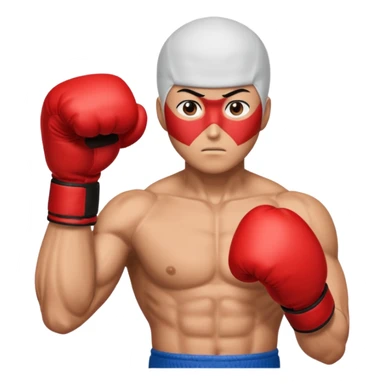 Saitama red hand punch with boxing glove sticker