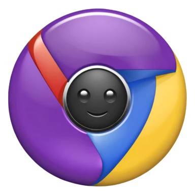 dark purple google chrome logo sticker