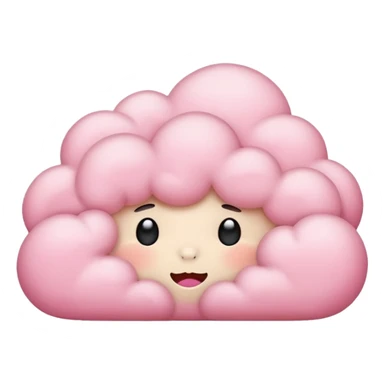 pink cloud, sleepy sticker