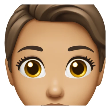 
3/4 face, contrasted, shadow, light, Eva Longoria expression, wink, thin nose, brunette woman, hazel eyes, long eyelashes, dark shoulder shaded hair, white t-shirt sticker