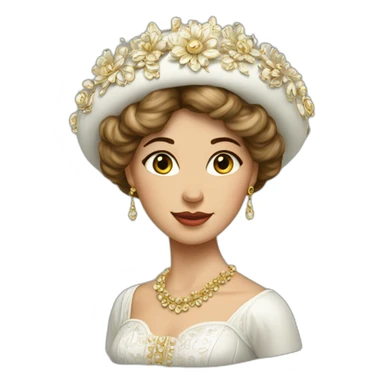 Lady in beautiful kokoshnik sticker