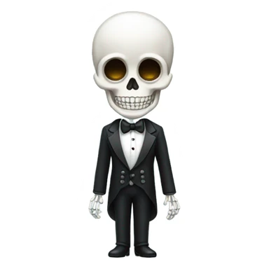 Skeleton in a tuxedo  sticker
