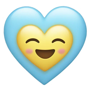 Light blue heart with clouds sticker