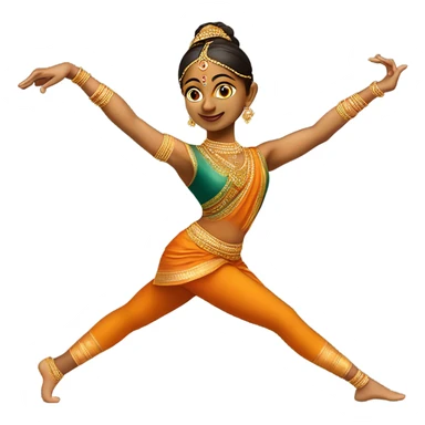 a bharatanatyam dancer with medium to deep skin tone doing the nataraja pose sticker