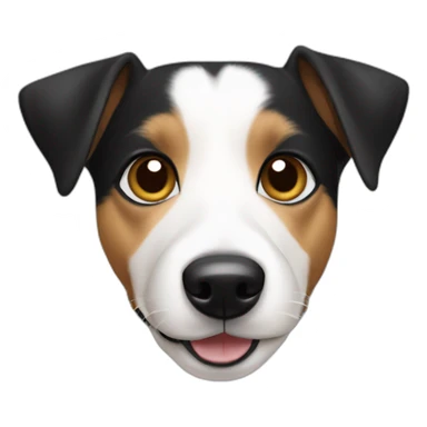 Black, white and tan Jack Russell Terrier sticker