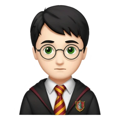 harry potter with griffindor tie sticker