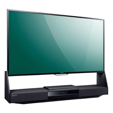 старый черный телевизор Sony с ярко зеленым пиксельным экраном  sticker