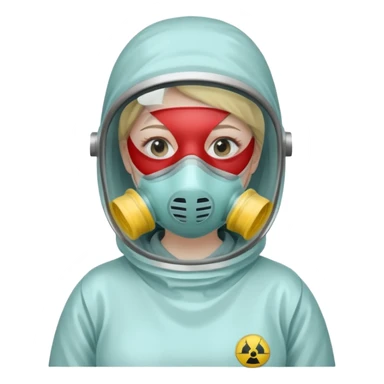lady cleaning excessively and feeling anxious wearing a mask sticker