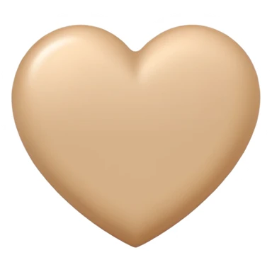 Light tan heart sticker