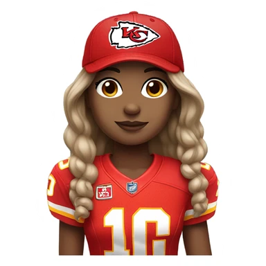 Girl in chiefs jersey sticker