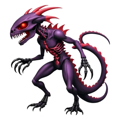 Shiny Futuristic Badass Demonic Spectral Dusky Spooky Skull-faced Cool Hot Stylish Handsome Alien-Venom-Salandit-Darkrai-Genesect-Fakémon-fusion (full body) sticker
