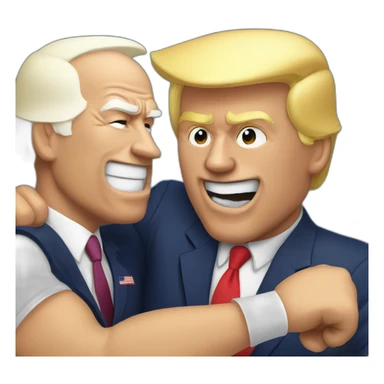 Donald Trump punching Joe Biden sticker