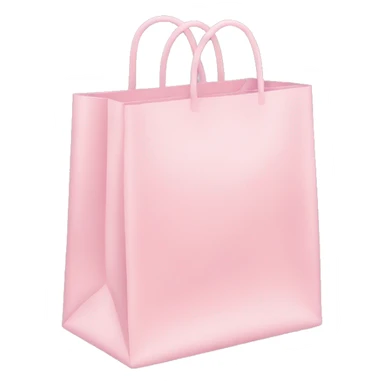 pastel pink shopping bag sticker