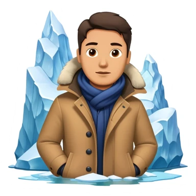 William Berg on an ice berg sticker